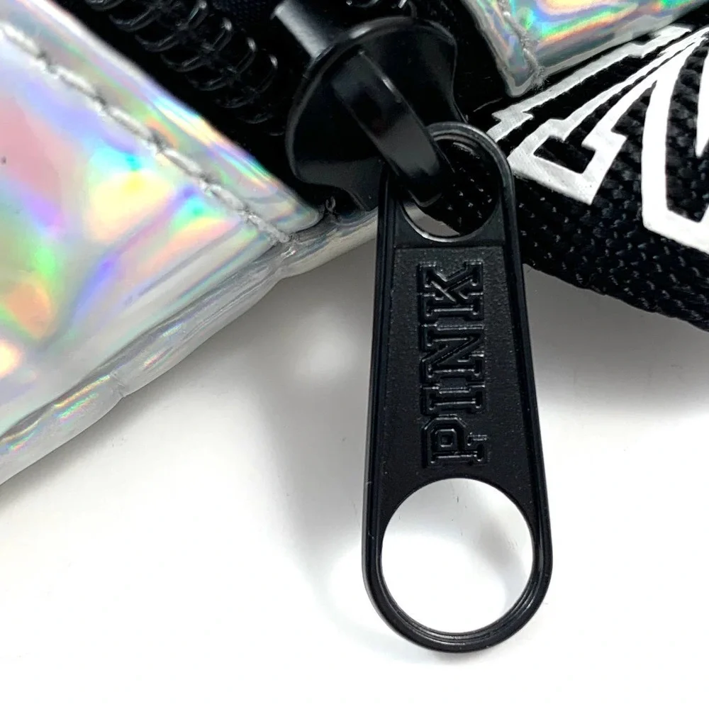 VICTORIA'S SECRET PINK iridescent holographic silver fanny pack - Picture 5 of 6